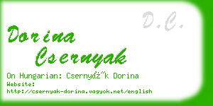 dorina csernyak business card